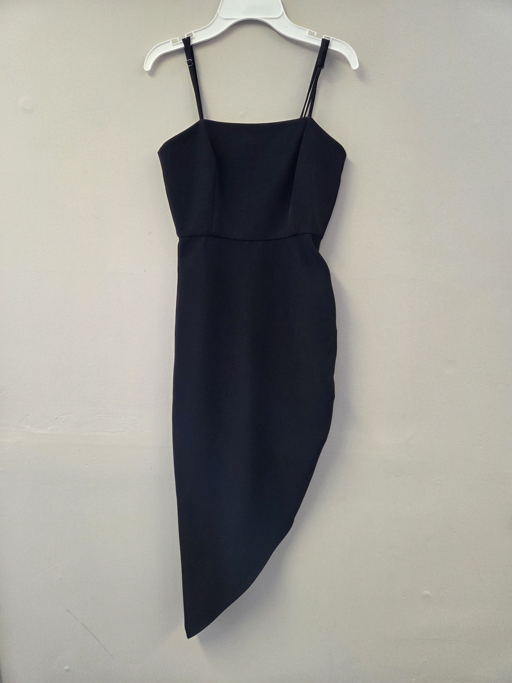 Gianni Bini Black Asymmetrical Slip Dress